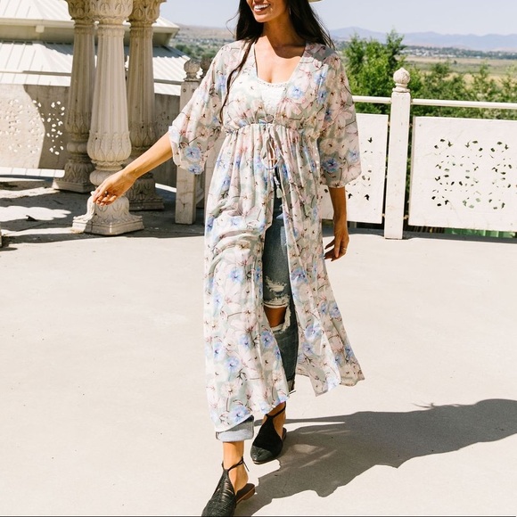 Dandelion Daydreams Long Kimono - Picture 3 of 8